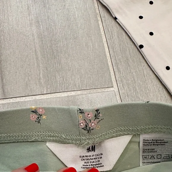 H&M 3T Kids' Assorted Color Leggings Set - Picture 2 of 15